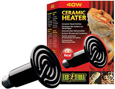 Exo Terra Ceramic Heater, keramischer Heizstrahler für Reptilien, 40W, Fassung E27