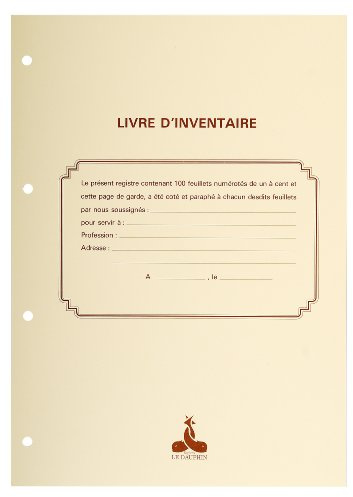 Le Dauphin Reliure spécialisée Livre d'inventaire et Livre journal 100 + 50 feuillets Blanc