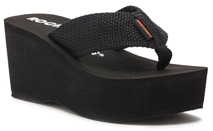 Rocket Dog Women's Crush Platform Thong Sandal,Black,9 M