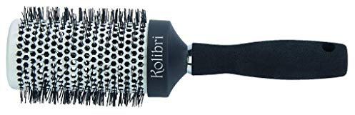 Efalock Kolibri-Softgriffbürste 52/72 mm - Frauen Haarbürste - Schwarz/Weiß - Normal - Frauen & Kinder