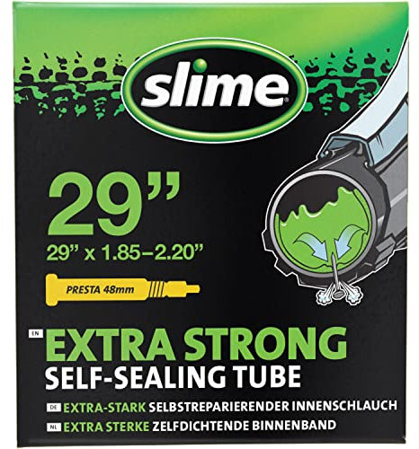 Slime Unisex – Erwachsene Smart Tube Schlauch, schwarz, Presta-Ventil, PRESTA 48 mm (29 x 1.5-2.3) - Die Verpackung kann variieren