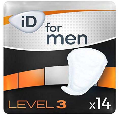 iD for Men Level 3 Men's Protection for Urinary Leaks/Incontinence 14 Pieces