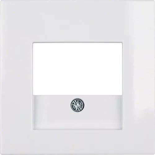 Hager s1 - Placa central toma tae brillo blanco polar
