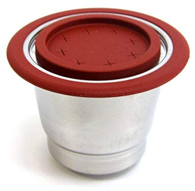 Mister Barista 508887 wiederbefüllbare Kaffeekapsel für alle Nespresso Maschinen, zwei Deckeln