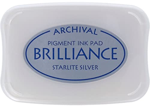 Tsukineko Brilliance Full-Size Pad, Starlite Silver