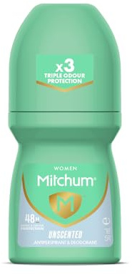 Mitchum 50ml Advanced Control Women Roll-On Unperfumed Anti-Perspirant and Deodorant