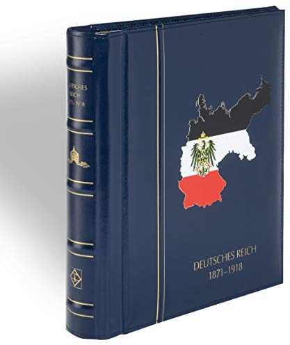 Leuchtturm 308398 Album in Formato SF - per francobolli Perfect DP in Design Classico - DEUTSCHES Reich 1872-1918 - Blu