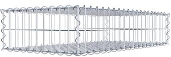 GABIONA - Gavión 100 x 20 x 50 cm - Cesta de gaviones galvanizada con malla de 5 x 10 cm - Cesta de alambre resistente a la intemperie para el jardín