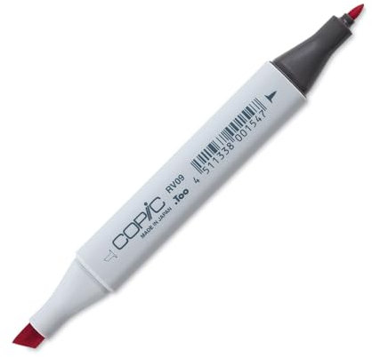 COPIC Classic Marker Typ RV - 09, Fuchsia, professioneller Layoutmarker, mit einer breiten und einer feinen Spitze