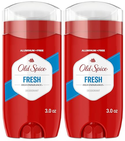Old Spice High Endurance Deodorant for Men, Aluminum Free, Fresh Scent, 3.0 oz Twin Pack