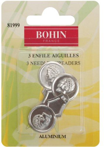 Bohin Enfile-Aiguille Lot de 3, Argent