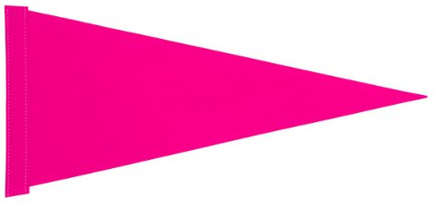 6 ft. Pink Pennant Bicycle Safety Flag with Rear Axle Mounting Bracket