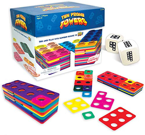 Junior Learning Ten Frame Towers Board Games