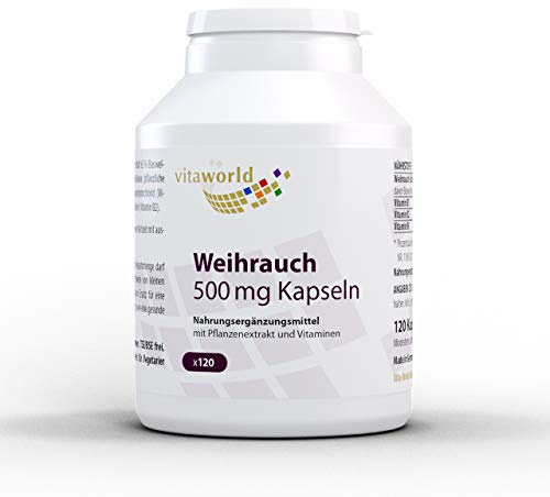 Vita World 3 Pack Boswellia Serrata Extract Incense Weihrauch (65%) 500Mg 3 x 120 Vegetarian Capsules + B Vitamins Made in Germany