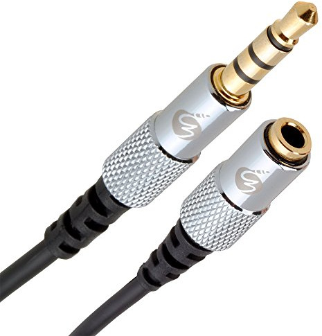 FISUAL S-Flex Mini 3.5mm 4 Pole Jack Extension Cable For Headphones With Microphone (2m)