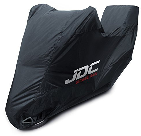 JDC Funda Moto 100% Impermeable - Ultimate Rain (Resistente, Forro Suave, Paneles Resistentes al Calor, Costuras Selladas) - XL Baúl