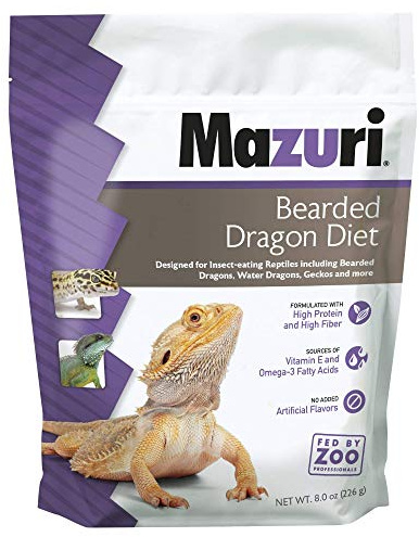 Mazuri | Bearded Dragon Food - Insect Portion of a Complete Diet | 8 Ounce (8 oz) Bag