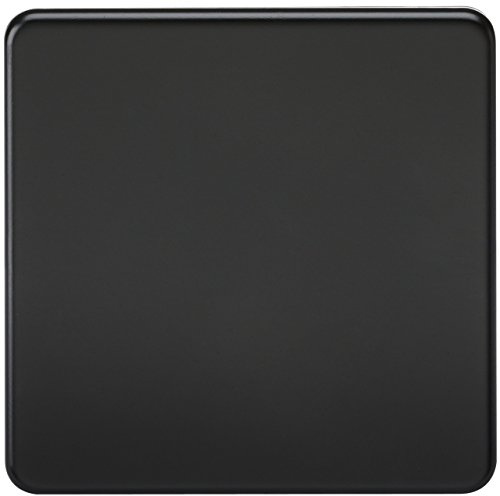 Knightsbridge SF8350MB Screwless 1-Gang Blanking Plate, Matt Black