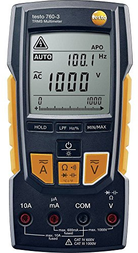 testo - 760-3 - 0590 7603 - Digital-Multimeter zur Messung von Strom, Spannung, Widerstand und vielen anderen elektrischen Parametern