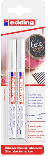 edding 780 Paint Marker Pen Extra Fine Low Odour - White - Pack of 2