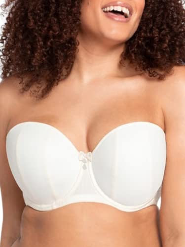 Curvy Kate Women Luxe Strapless Everyday Bra, Off-White (Ivory), 30D