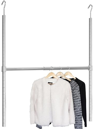 DecoBros Barre de penderie réglable Chromé