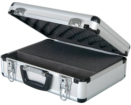 Chord 127.037UK - Custodia per microfono in alluminio con 2 chiavi e schiuma personalizzabile