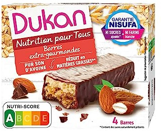 Dukan Barres de Son d'Avoine Extra-Gourmand Chocolat noir 120 g