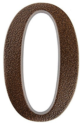 HUBER numéro de maison 0 en aluminium 20 cm I numéros de maison pour la maison et la porte I numéro de maison XL I plaques de numéro de maison en cuivre noble design 3D, revêtement par poudre