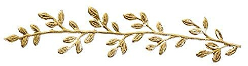 KnorrPrandell 8306257 Wachs-Blätterzweig, 110 x 25 mm, gold