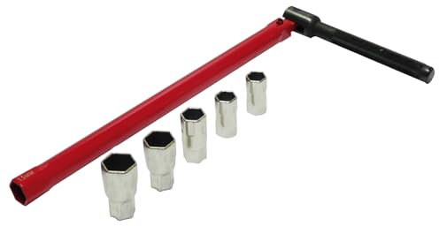 Fartools Clé à robinet diamètre 13 mm avec 5 embouts supplémentaires de diamètre 8-9 - 10-11 - 12 mm