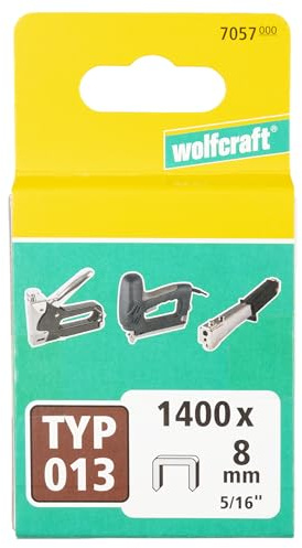 wolfcraft Broad Back Staple, Type 013 I 7057000 I Ideal for fastening fabric, textiles and thin strips of wood
