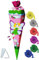 alles-meine.de GmbH BASTELSET Schultüte - Elfe - Schmetterlings Fee & Blumen - 85 cm - incl. Schleife - mit/ohne Kunststoff Spitze - Zuckertüte - Set zum selber Basteln - 6..