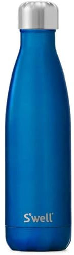 S'well Stainless Steel Water Bottle - 500ml - Ocean Blue - Triple-Layered Vacuum-Insulated Containers Keeps Drinks Cold for 36 Hours and Hot for 18 - with No Condensation - BPA-Free - Perfect for On the Go