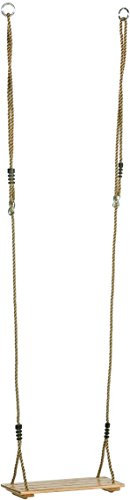 Little Duck Bear Wooden Hardwood Swing Seat With Ropes - Varnished- For Children's Swing Frames.