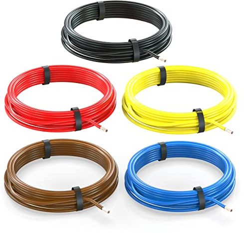 AUPROTEC Fahrzeugleitung 0,50 mm² Set 5 Farben à 10m FLRY-B als Ring