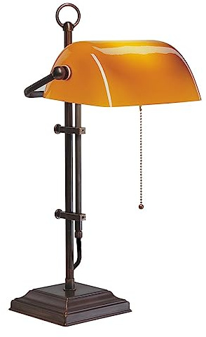 Bankerlampe Schreibtischlampe Berliner Messing Antik W2-99co A