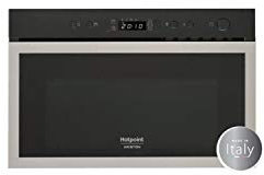 Hotpoint MN 613 IX HA Integrado - Microondas (Integrado, Microondas combinado, 22 L, 750 W, Botones, Acero inoxidable)