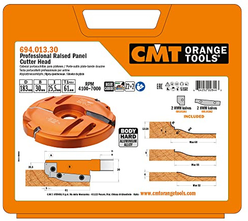 CMT ORANGE TOOLS 694.013.30 – PORTE-OUTIL PLATE-BAND DOUCINE HW D=183X30X30