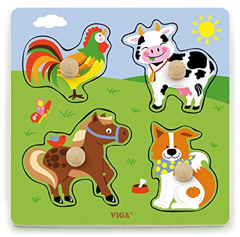 Viga 50839 - Steckpuzzle, Bauernhof