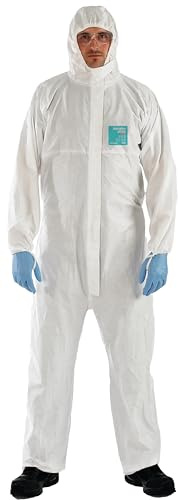 Ansell AlphaTec 2000 STANDARD Bound Modello 111, Tuta (Tipo 5/6), Bianco, Taglia 6 (2XL), 1 unità
