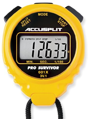 ACCUSPLIT Pro Survivor - A601X Stopwatch, Clock, Extra Large Display (Yellow)