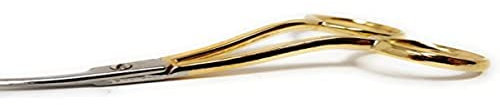 Madeira Stickschere vergoldet (2-fach gebogen, 10 cm lang), Gold