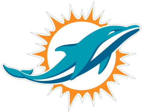 NFL Siskiyou Sports Fan Shop Miami Delphins Logo Magnete 20,3 cm Blatt Teamfarbe