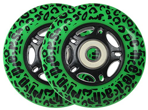 GREEN CHEETAH Wheels for RIPSTICK ripstik wave board ABEC 9 76MM 89A OUTDOOR by Cheetah Rippers