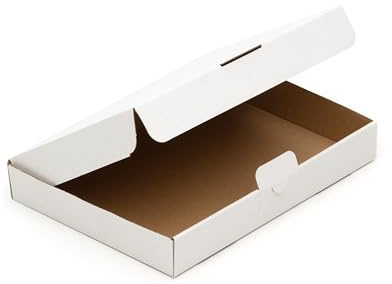 Boîtes aux courriers Maxi KK Verpackungen | 25 pièces, 305 x 220 x 44 mm boîtes d'expédition aux lettres maxi blanches en blanc | Boîte pliante pour l'expédition de marchandises