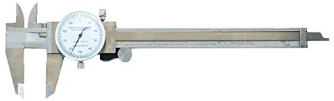 Frankford Arsenal Stainless Steel Dial Caliper with Case for Reloading,silver