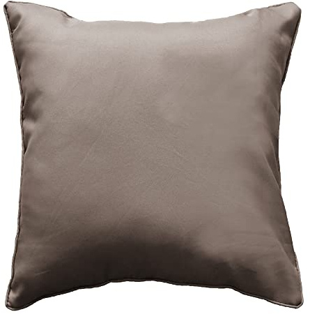Douceur d'Intérieur, Coussin Déhoussable (60 x 60 cm) Essentiel Taupe, Polyester Uni
