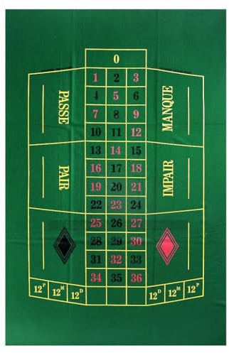 Alfombrilla de Ruleta de Dal Negro (90 x 130 cm, un único 0, Estilo Europeo)