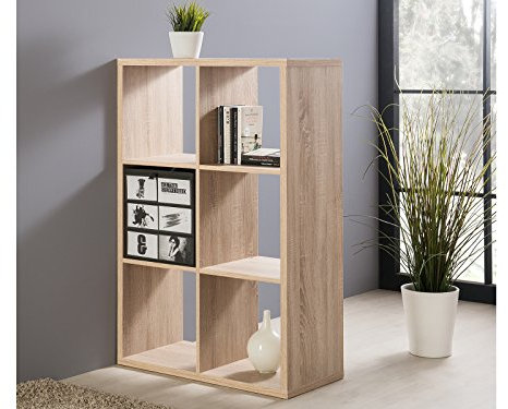 möbelando Regal Raumteiler Schrank Raumtrenner Holzregal Standregal Wandregal Mareen I (Sonoma-Eiche)